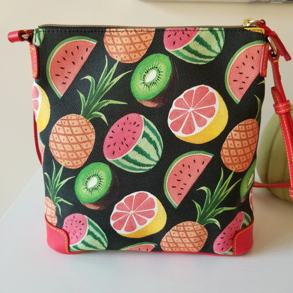 Dooney & Bourke Ambrosia Crossbody Bag Watermelon Grapefruit Pineapple - Picture 3 of 13